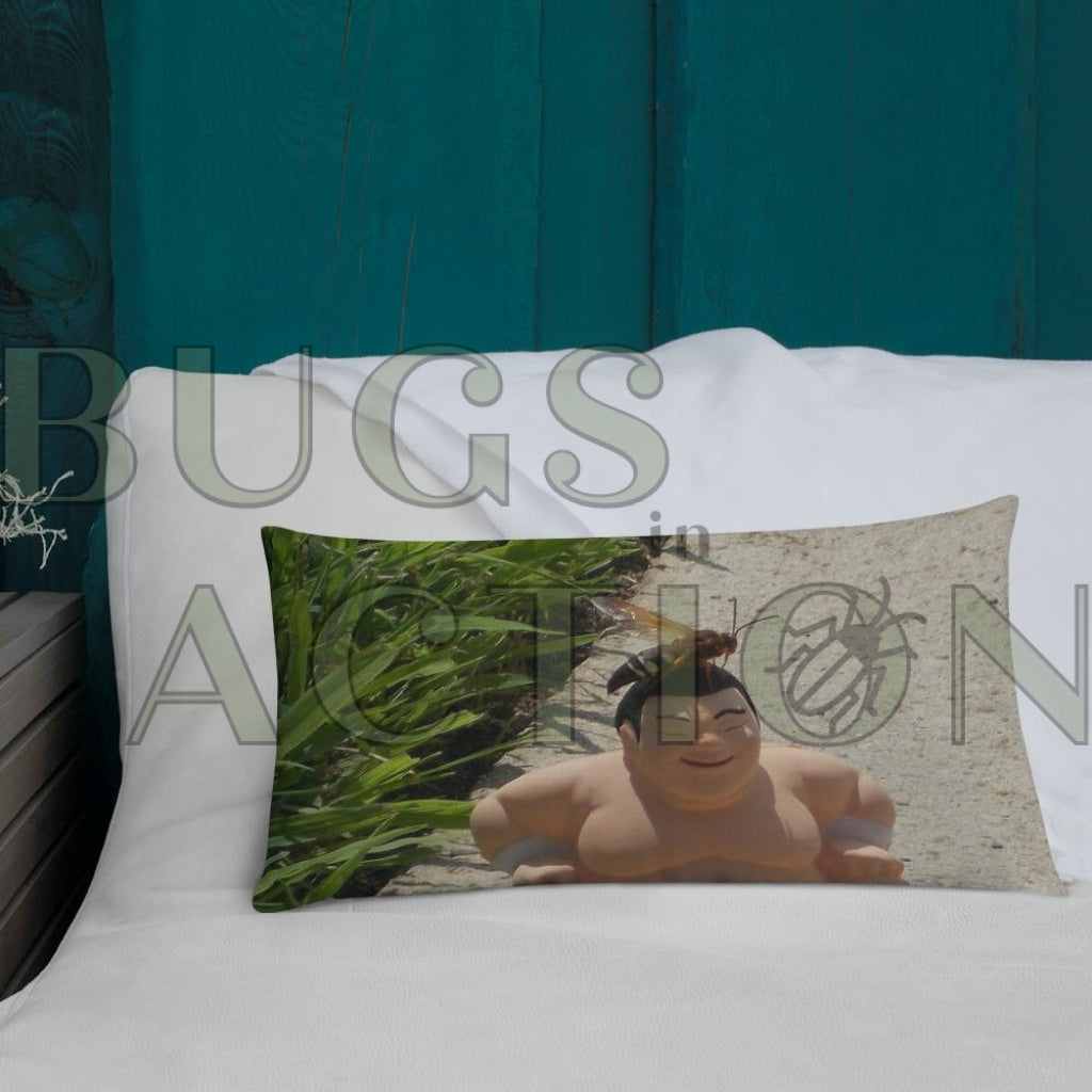Hornet And Sumo Pillow 20×12